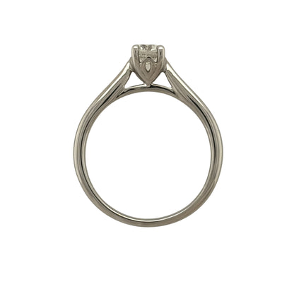 9ct White Gold & Diamond Solitaire Ring