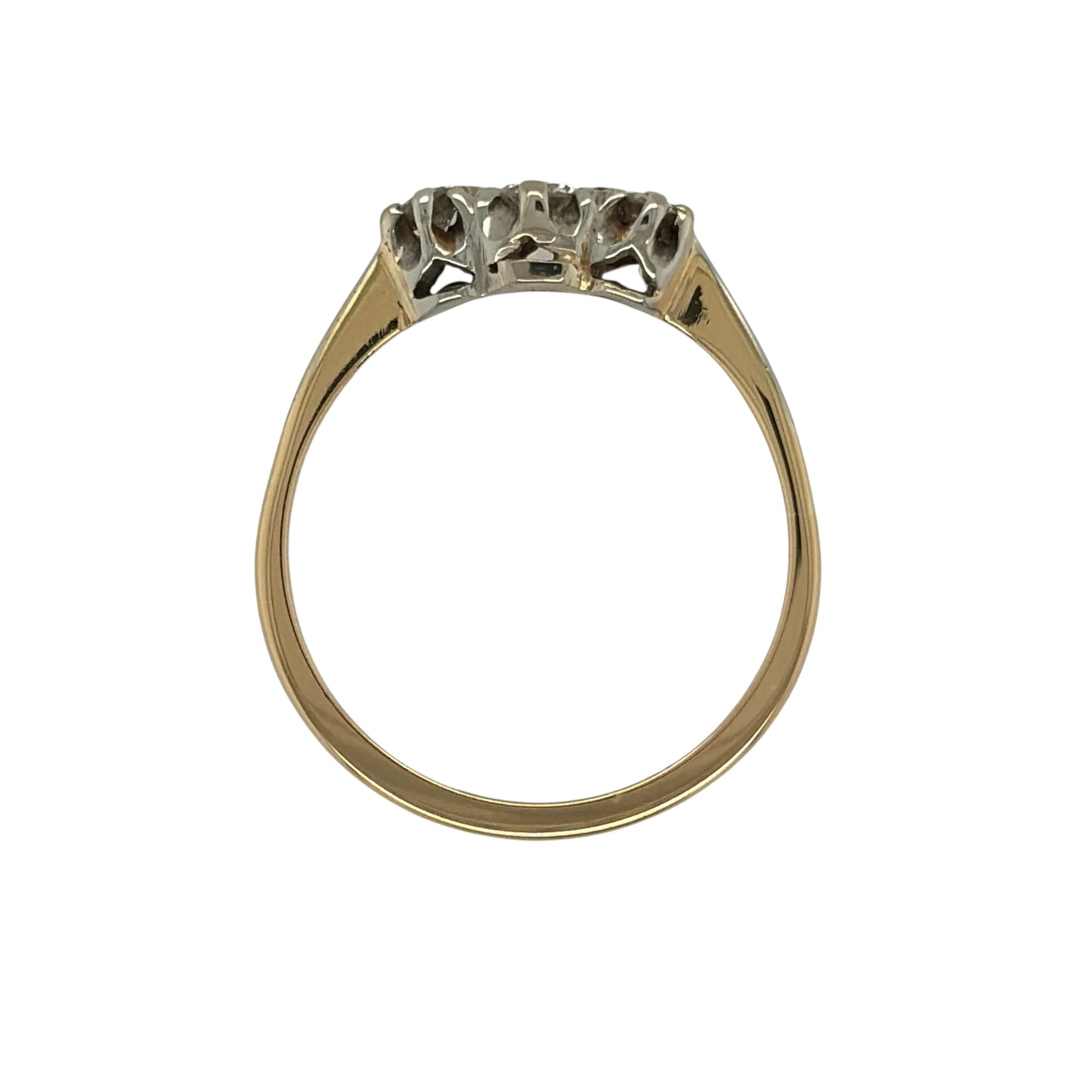 18ct Gold & Platinum Diamond Trilogy Ring