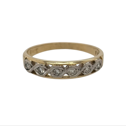 18ct Gold & Diamond Band Ring