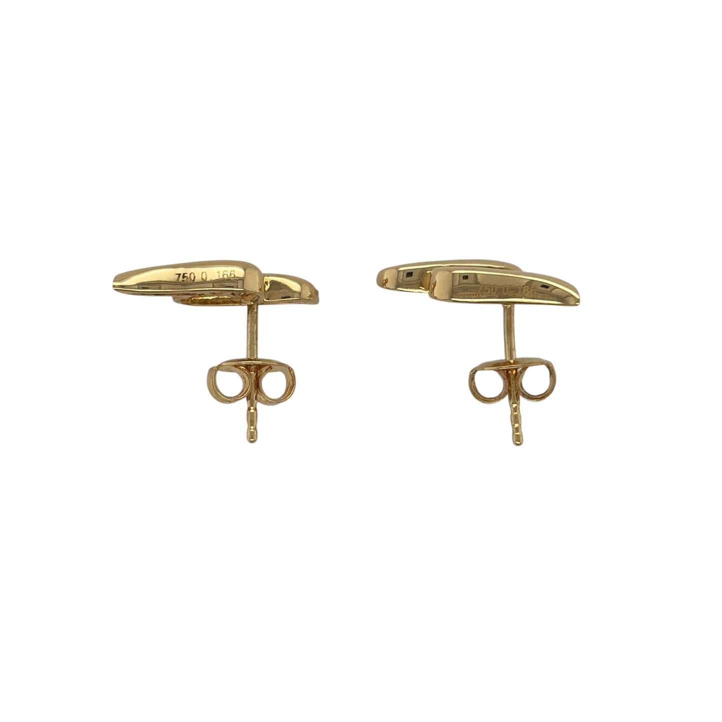 18ct Gold & Diamond Wrap Around Stud Earrings