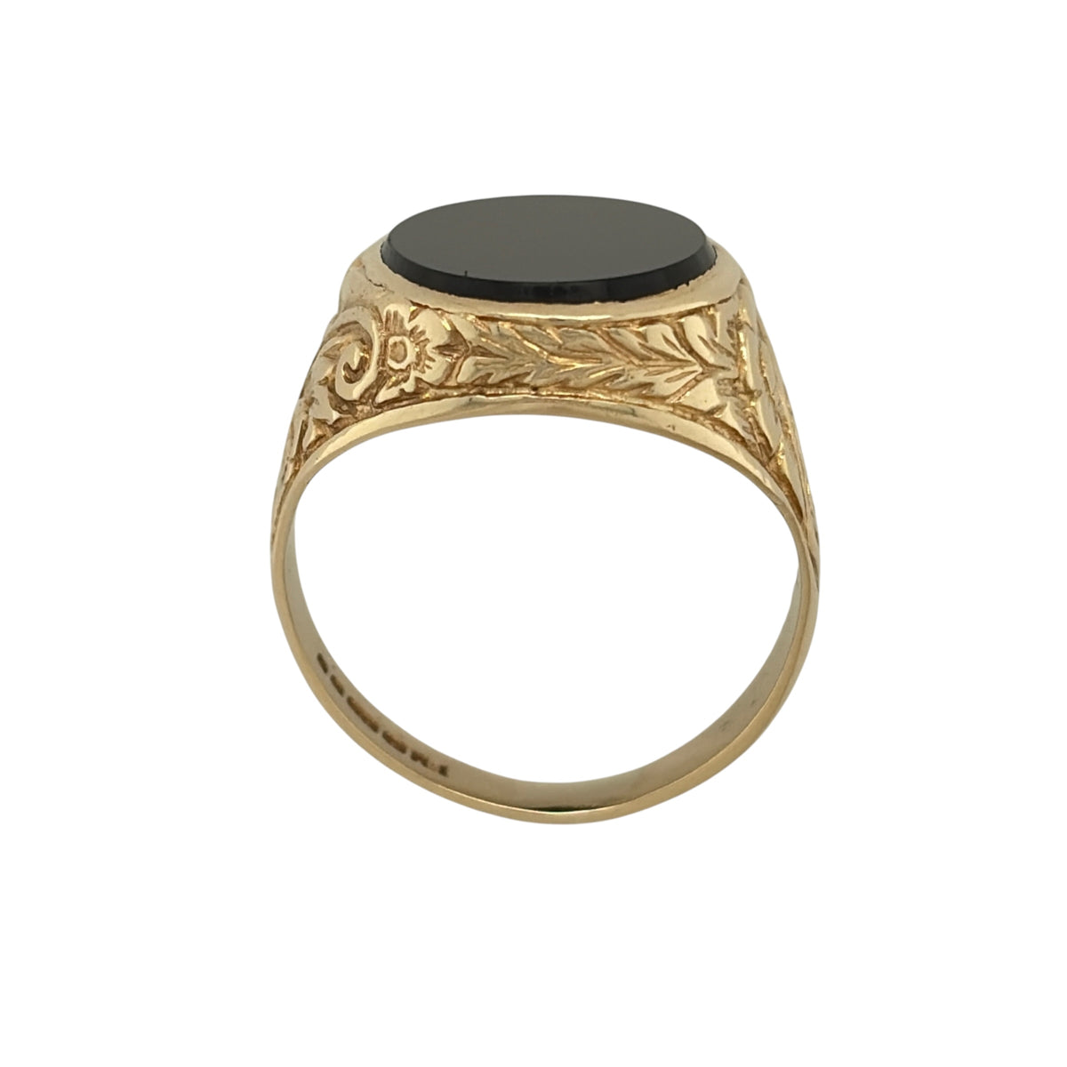 9ct Gold & Onyx Oval Signet Ring