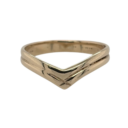 9ct Gold Wishbone Ring