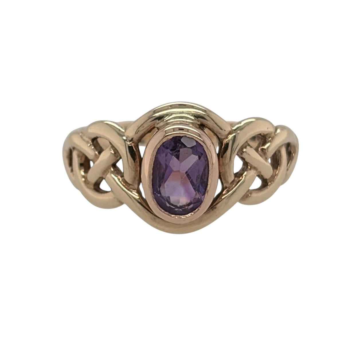 9ct Gold & Amethyst Clogau Celtic Ring