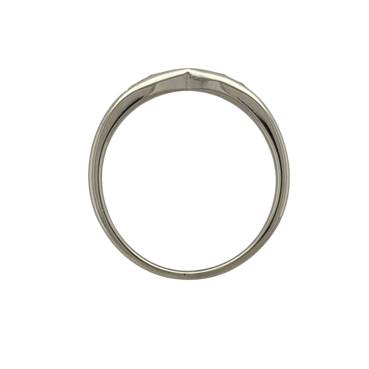 9ct White Gold & Diamond Band Ring