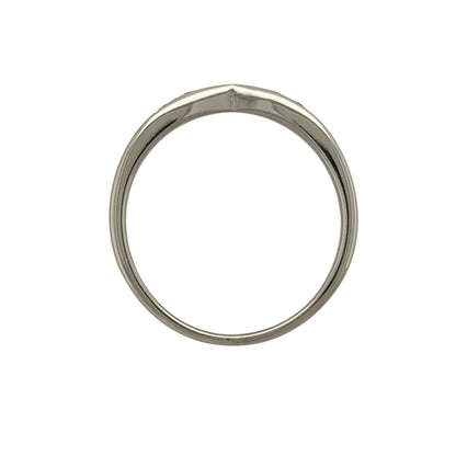 9ct White Gold & Diamond Band Ring