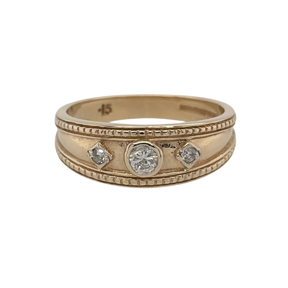 9ct Gold & Diamond Trilogy Band Ring