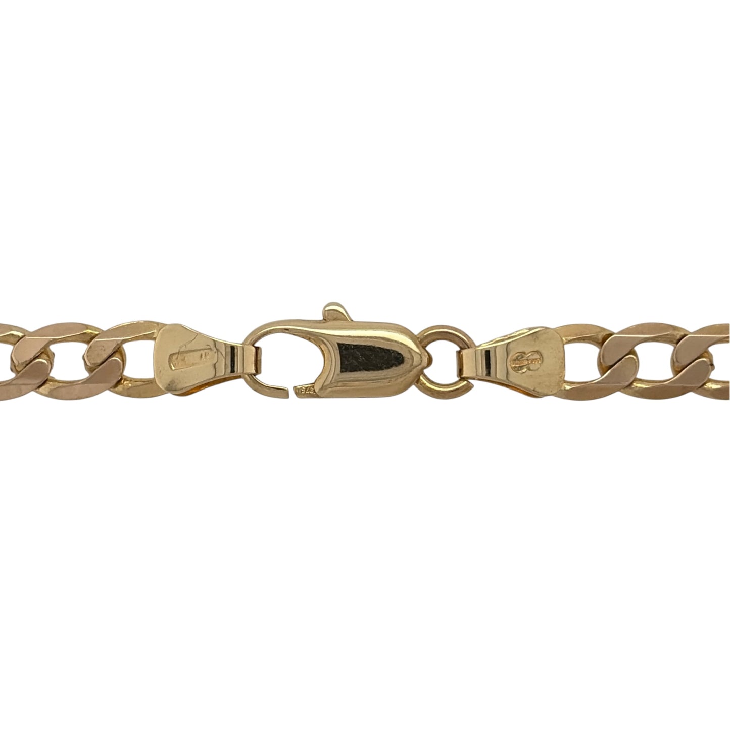 This pre-owned 9ct yellow gold curb chain is a classic and substantial design, featuring traditional curb links with a bold 5mm profile.

Design: Featuring a traditional curb link design, this chain has a substantial profile finished in warm 9ct yellow gold.
Material: Made from 9-carat yellow gold.
Chain Detail: Curb links measure approximately 5mm wide.
Size & Weight: Chain measures approximately 20 inches long. Total weight 14.20 grams.