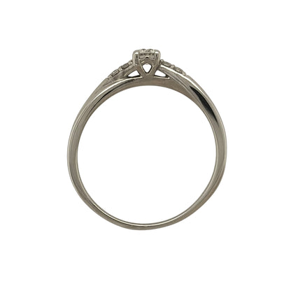 9ct White Gold & Diamond Solitaire Ring