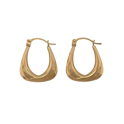 9ct Gold Handbag Style Creole Earrings