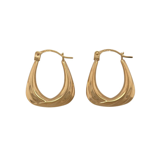 9ct Gold Handbag Style Creole Earrings