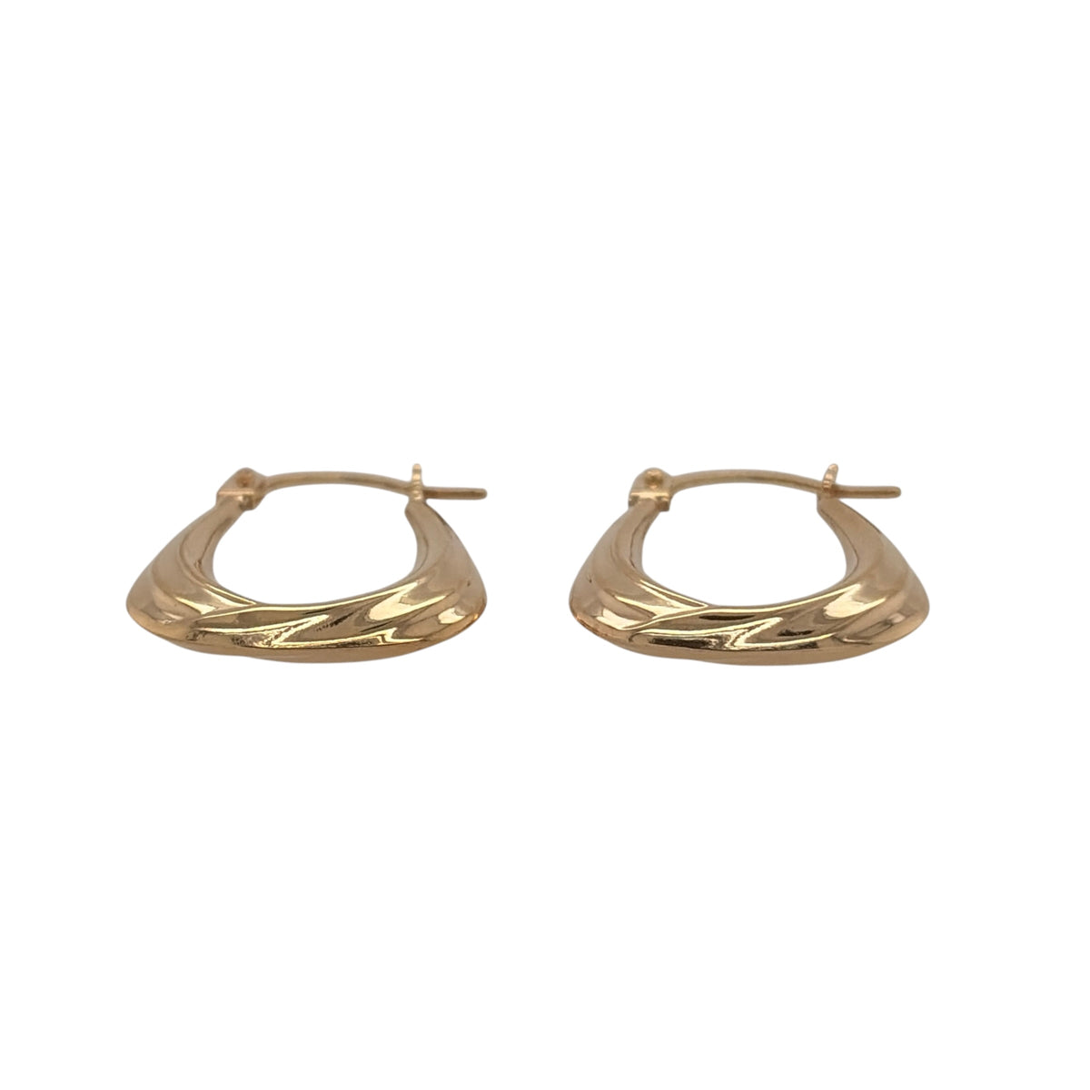 New 9ct Yellow Gold Handbag Style Creole Earrings with the weight 0.70 grams and approx 1.1cm height