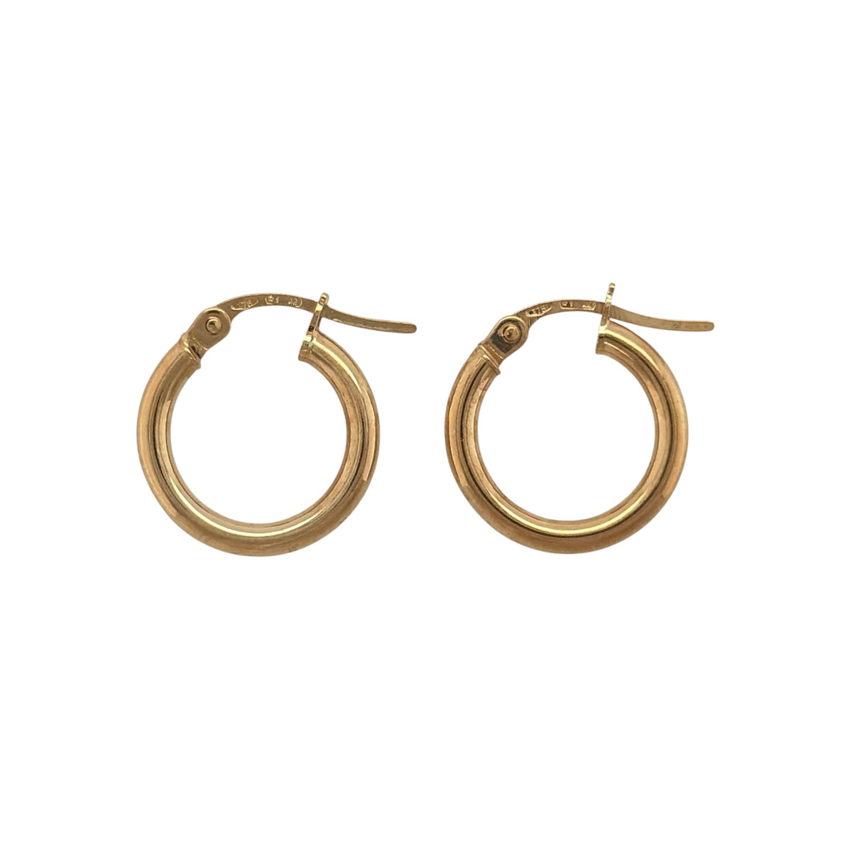9ct Gold Plain Hoop Creole Earrings