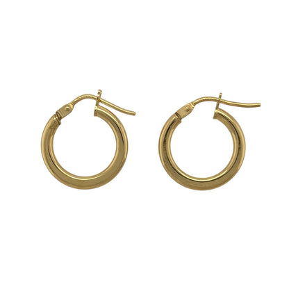 9ct Gold Plain Hoop Creole Earrings