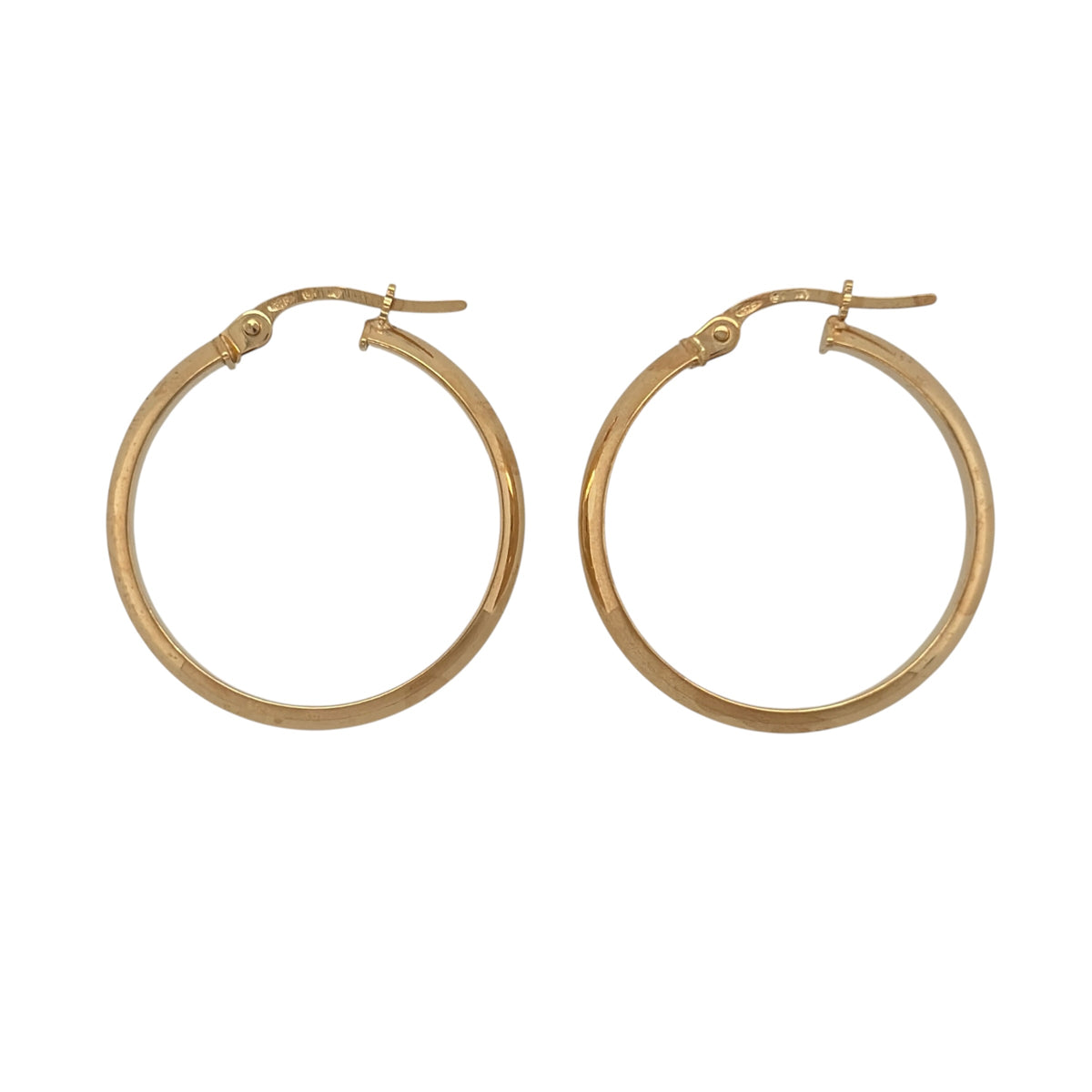 9ct Gold Plain Hoop Creole Earrings