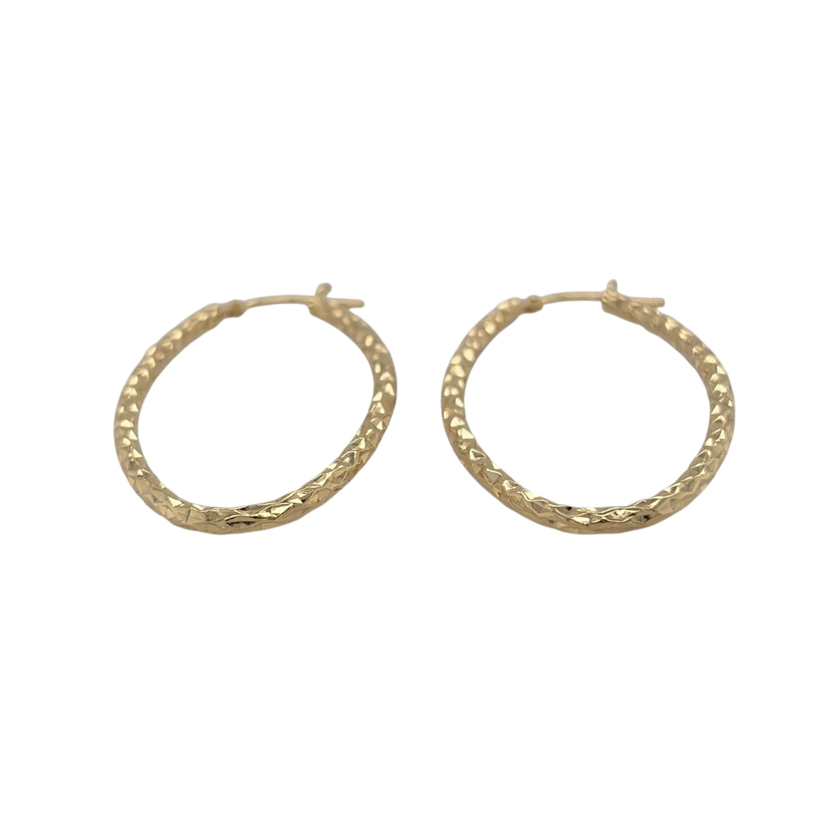 New 9ct Yellow Gold Sparkle Textured Oval Creole Earrings with the weight 1.30 grams and approx 4cm height