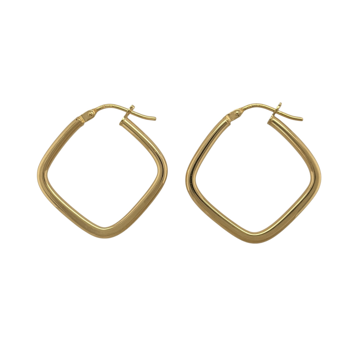 9ct Gold Plain Square Creole Earrings