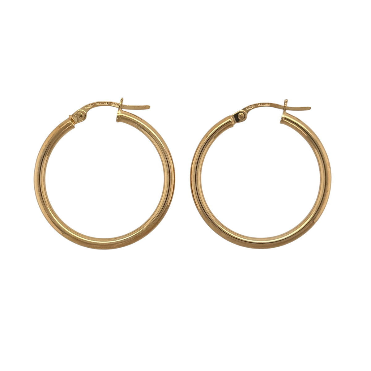 9ct Gold Plain Hoop Creole Earrings