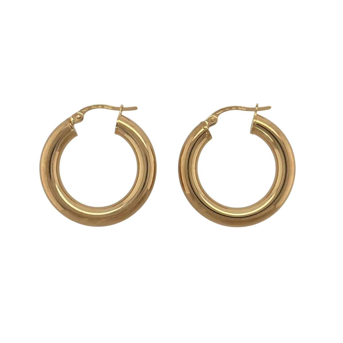 9ct Gold Plain Hoop Creole Earrings