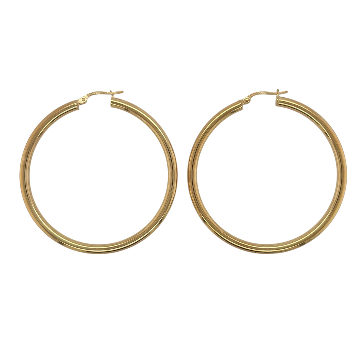 9ct Gold Plain Hoop Creole Earrings