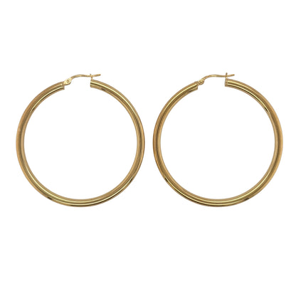 9ct Gold Plain Hoop Creole Earrings