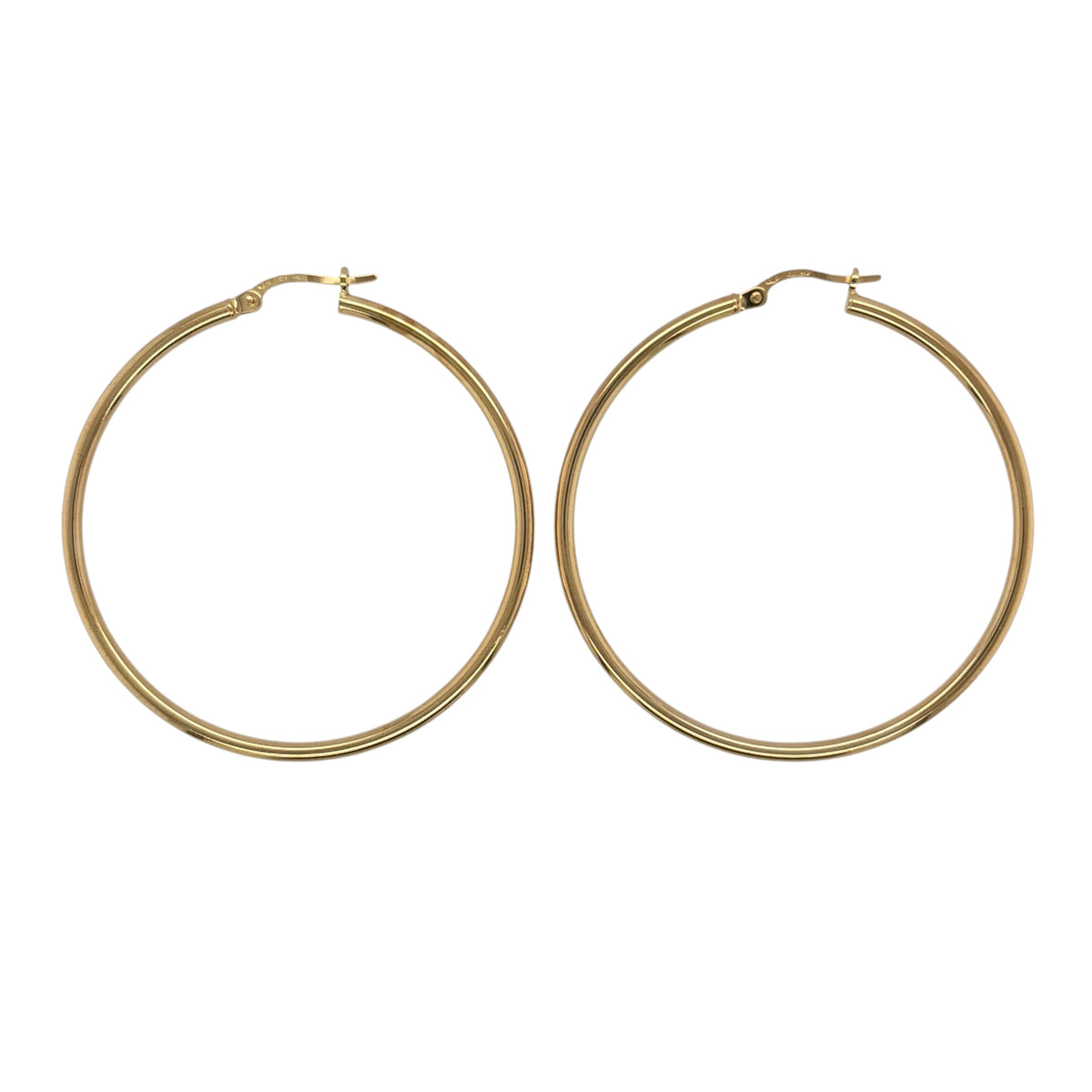 9ct Gold Plain Hoop Creole Earrings