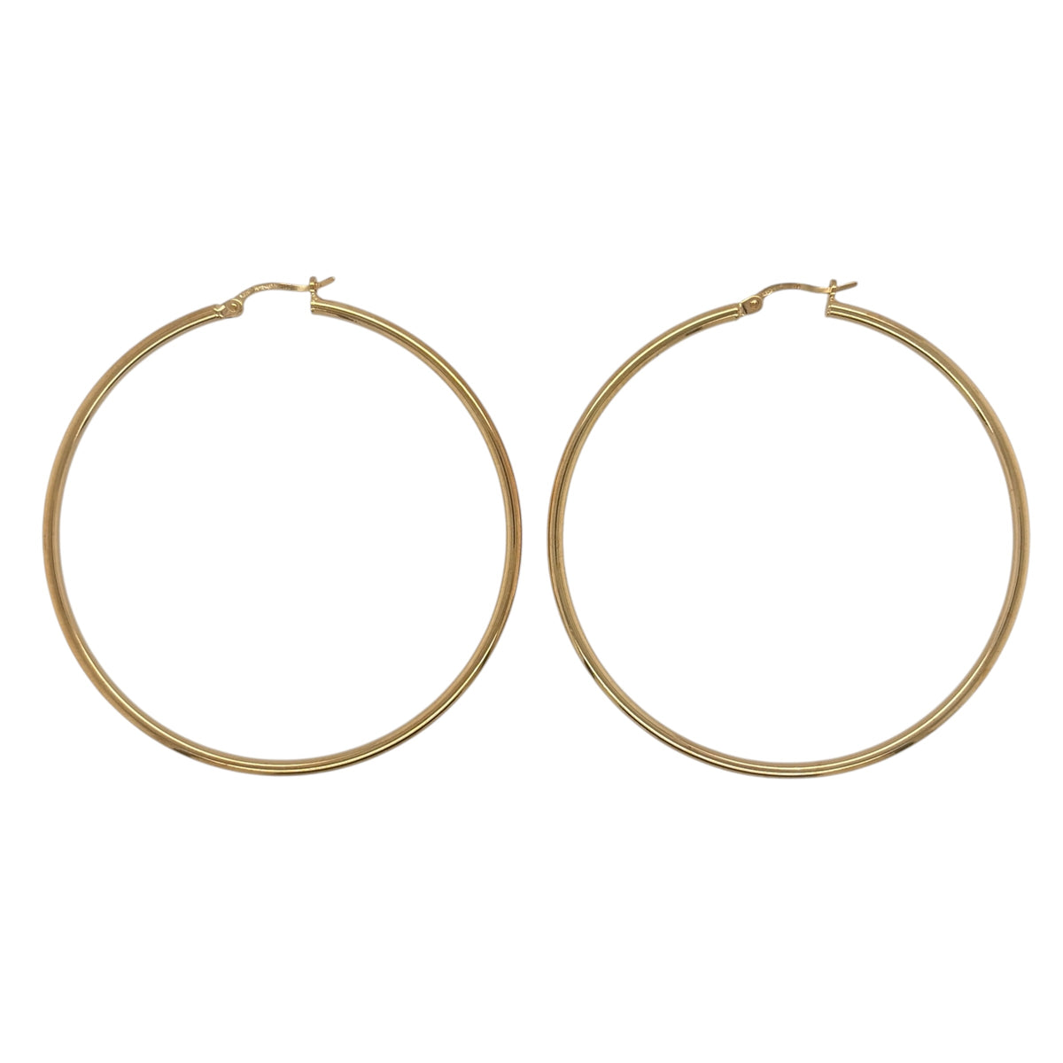 9ct Gold Plain Hoop Creole Earrings