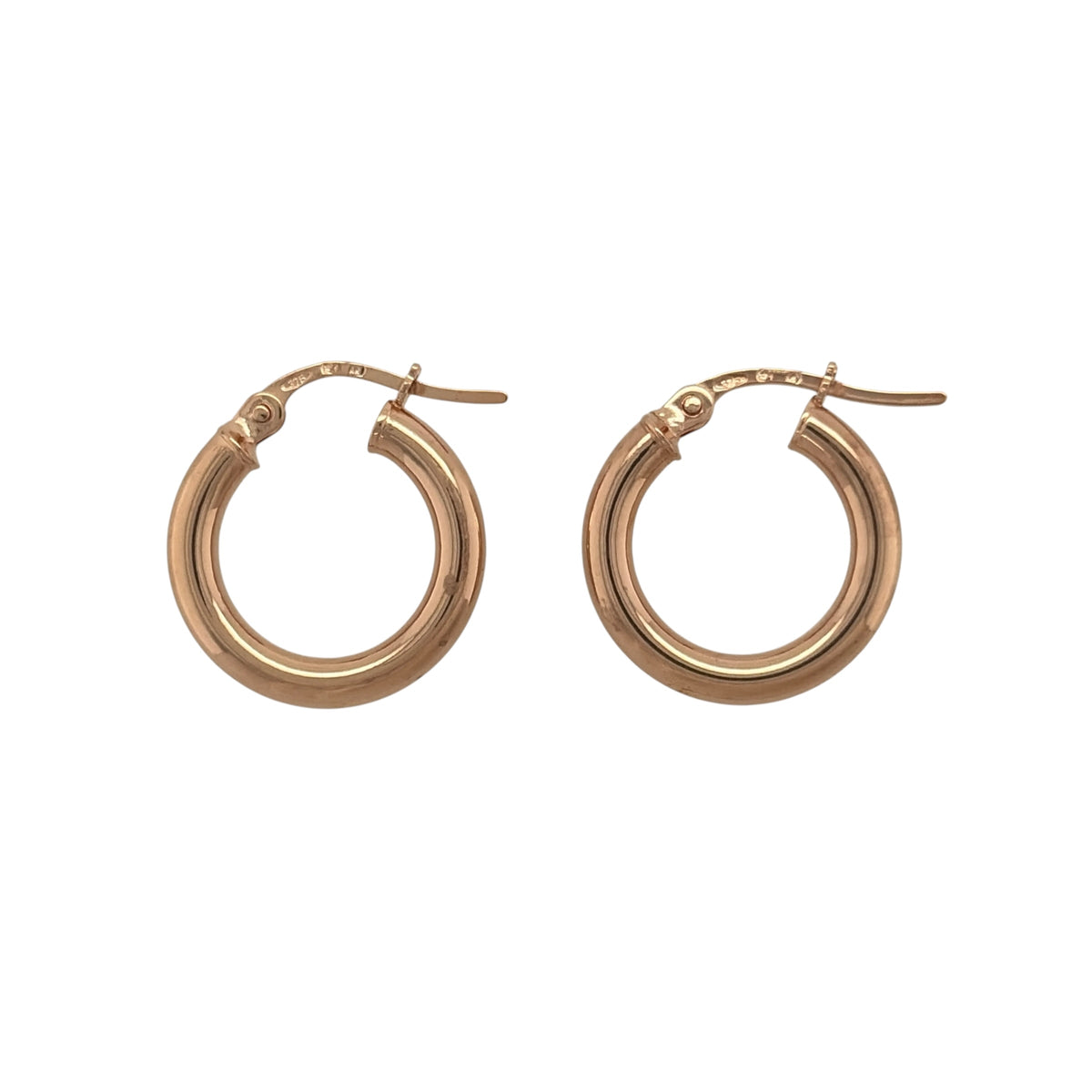9ct Gold Plain Hoop Creole Earrings