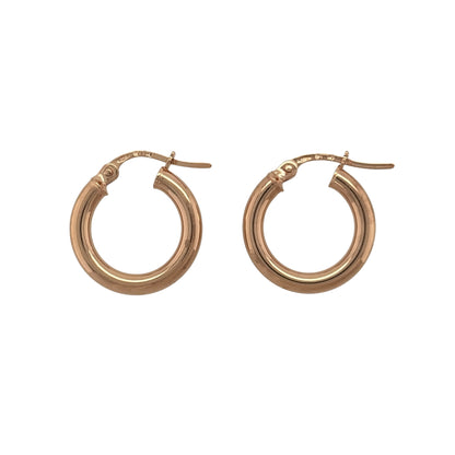 9ct Gold Plain Hoop Creole Earrings