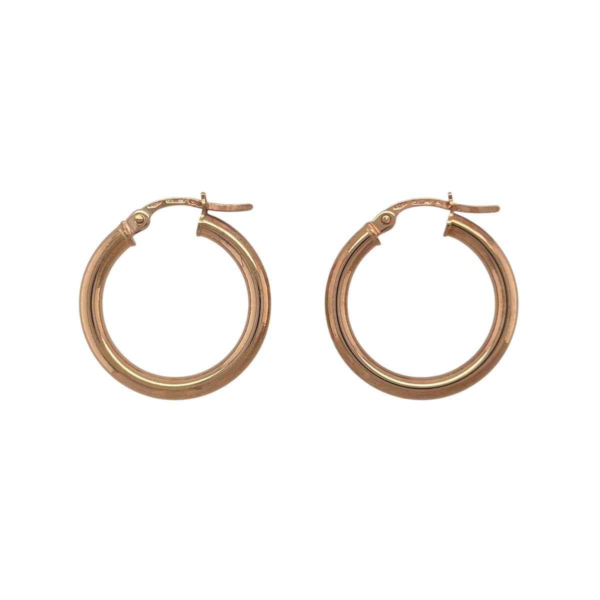 9ct Gold Plain Hoop Creole Earrings