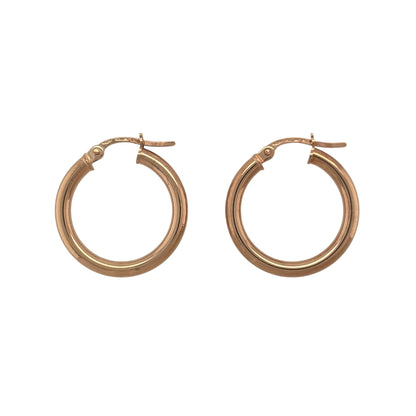 9ct Gold Plain Hoop Creole Earrings