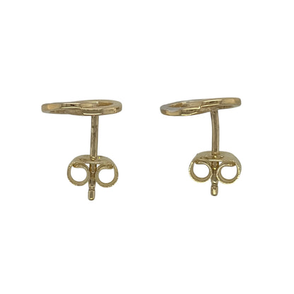 9ct Gold Double Circle Stud Earrings