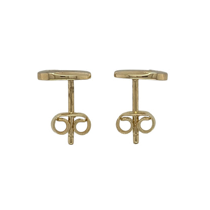 9ct Gold & Cubic Zirconia Teardrop Stud Earrings