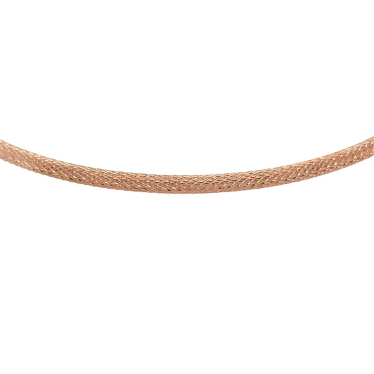New 9ct Rose Gold Textured Bangle with the weight 1.50 grams and diameter 6.5cm