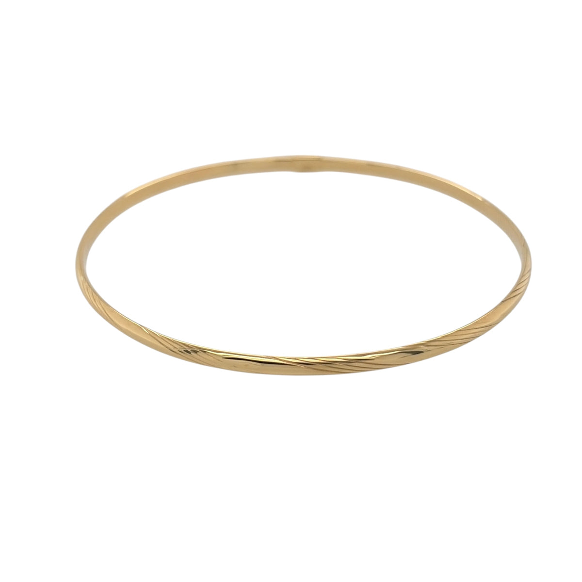 9ct Gold Twist Patterned Bangle