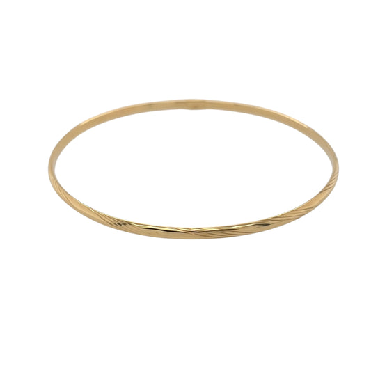 9ct Gold Twist Patterned Bangle