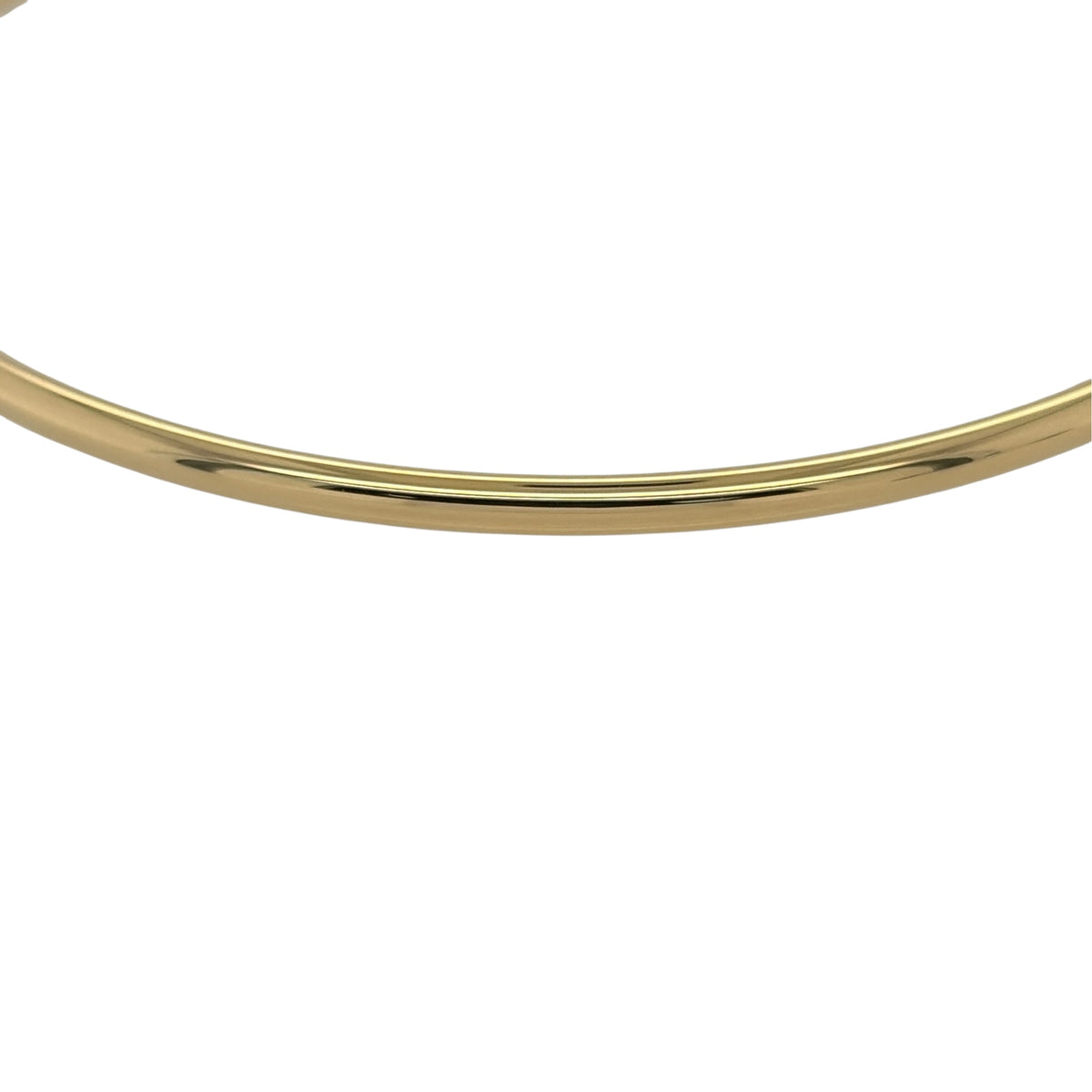 New 9ct Yellow Gold Plain Bangle with the weight 1.75 grams and diameter 6.5cm