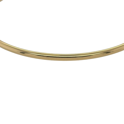 New 9ct Yellow Gold Plain Bangle with the weight 1.75 grams and diameter 6.5cm