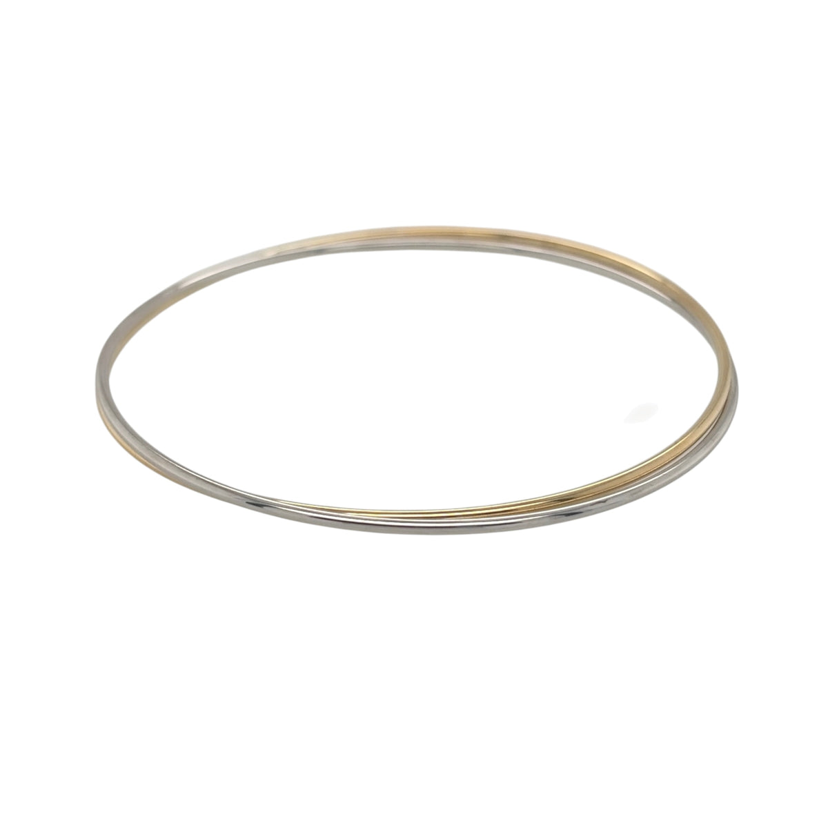 9ct Gold Double Crossover Bangle