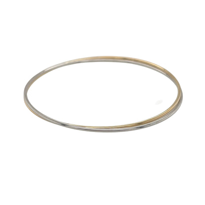 9ct Gold Double Crossover Bangle