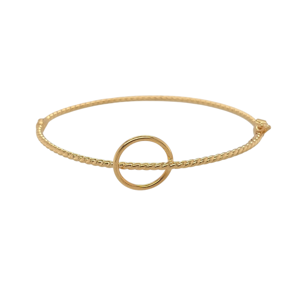 9ct Gold Circle Twist Bangle