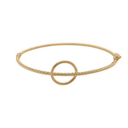 9ct Gold Circle Twist Bangle
