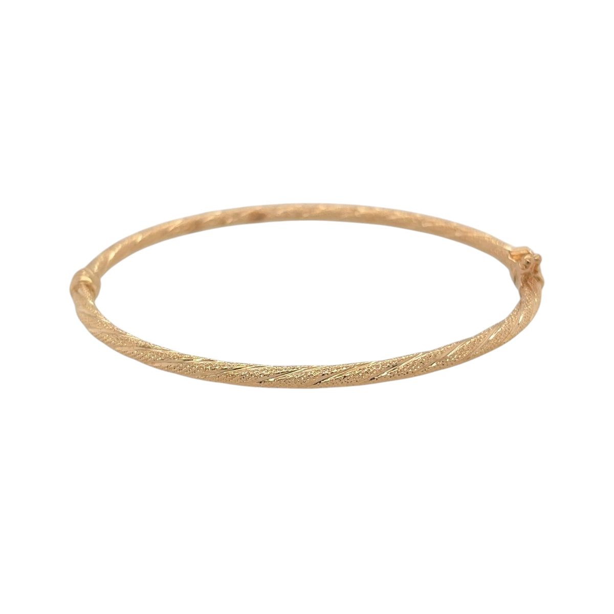 9ct Gold Textured Twist Bangle
