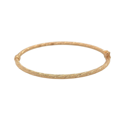 9ct Gold Textured Twist Bangle