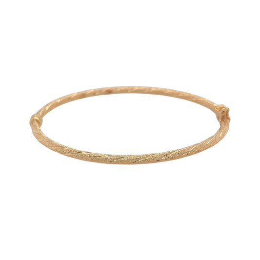 9ct Gold Textured Twist Bangle