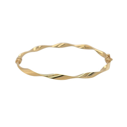 9ct Gold Twisted Bangle