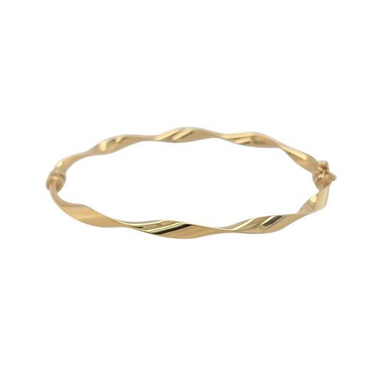 9ct Gold Twisted Bangle