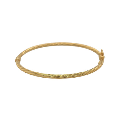 9ct Gold Twisted Bangle