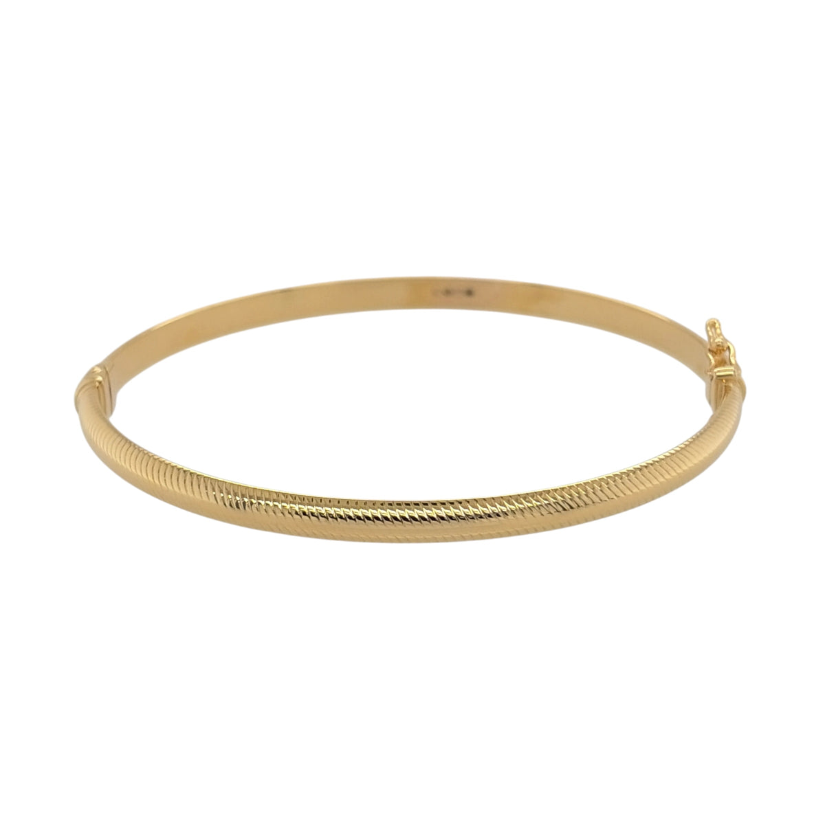 9ct Gold Textured Hinged Bangle