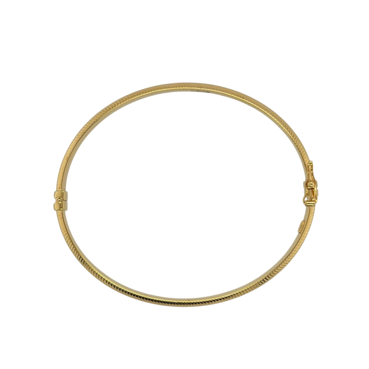 9ct Gold Textured Hinged Bangle