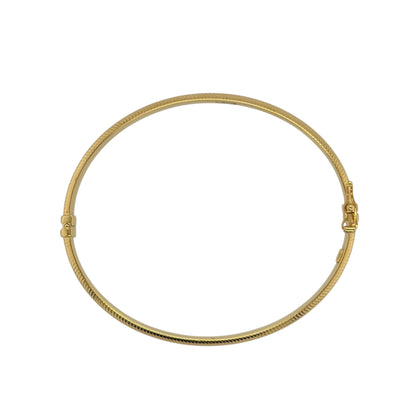 9ct Gold Textured Hinged Bangle